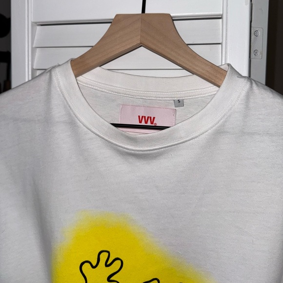 VVV Graphic Ghost T-shirt in Yellow/White - Picture 3 of 6